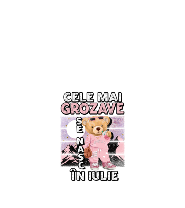 RETRO teddy fetişcană IULIE model negru pe tricou