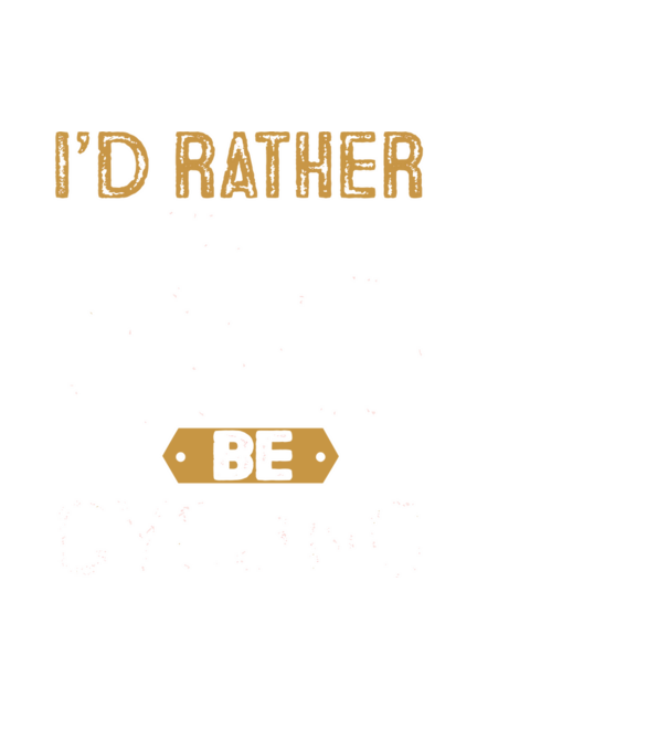 I'd rather be cycling model negru pe tricou