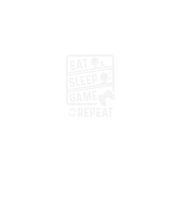 Eat sleep game repeat model negru pe tricou