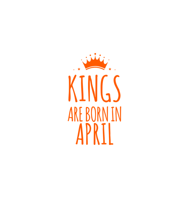 Kings are born in - April model verde pe tricou