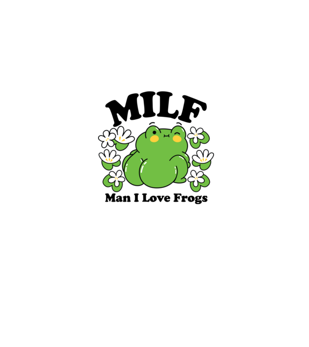 MILF man i love frogs model gri pe tricou