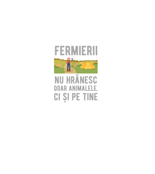 Fermierii nu hrănesc doar animalele, ci și pe tine model negru pe tricou