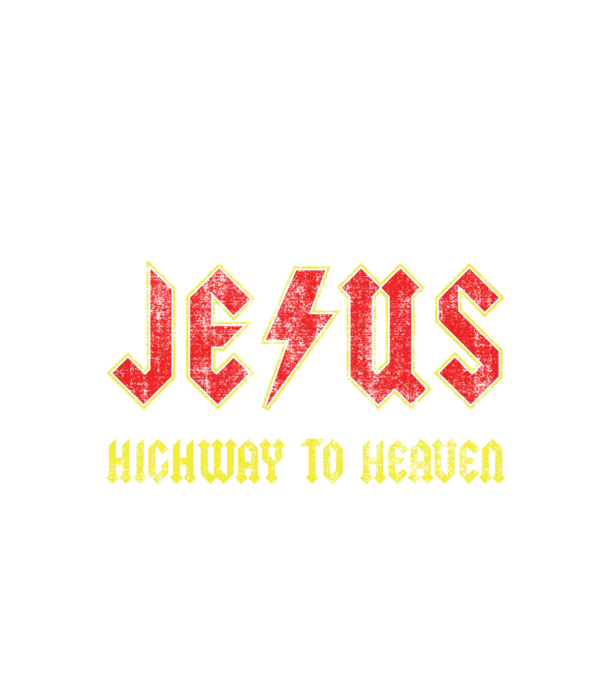 JESUS HIGHWAY TO HEAVEN model negru pe tricou