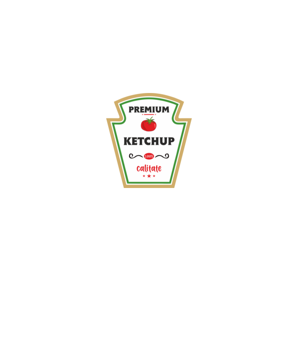 ketchup premium - calitate model gri pe tricou