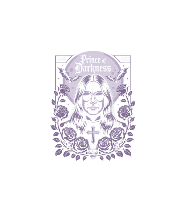 Prince of Darkness model alb pe tricou
