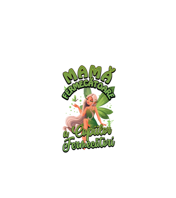 Mamă fermecătoare a copiilor fermecătorit model alb pe tricou
