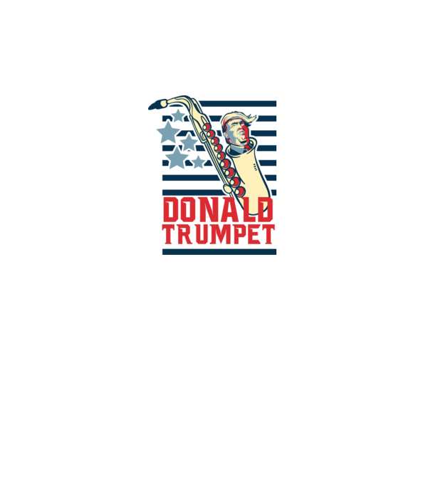 donald trumpet yoh model alb pe tricou