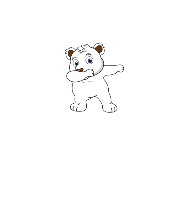 Urs polar DAB model gri pe tricou