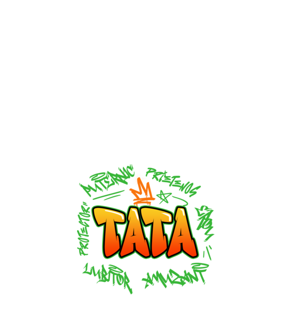 Graffiti tata model alb pe tricou
