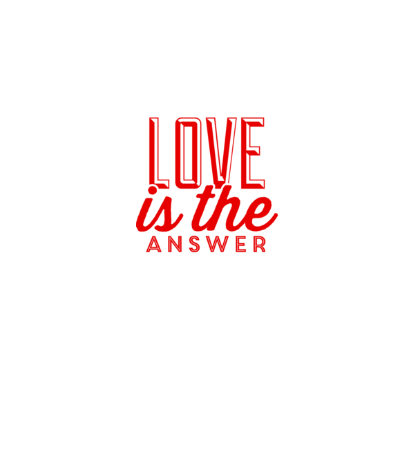 love in answer model negru pe tricou