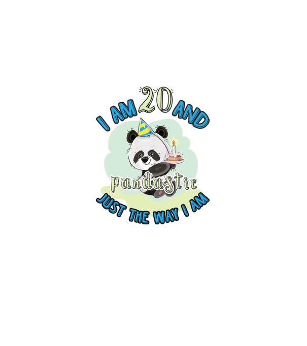PANDASTIC 20 model alb pe tricou