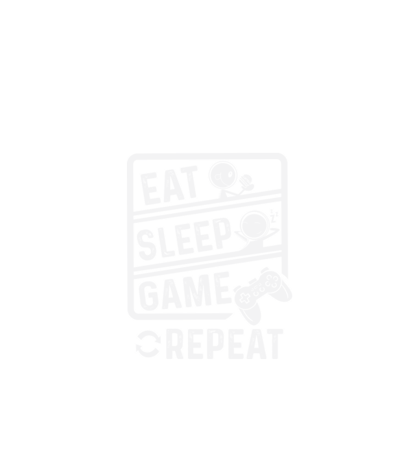 Eat sleep game repeat model negru pe tricou