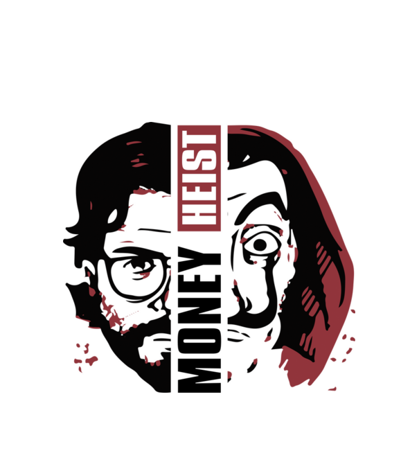 money heist professor model alb pe tricou