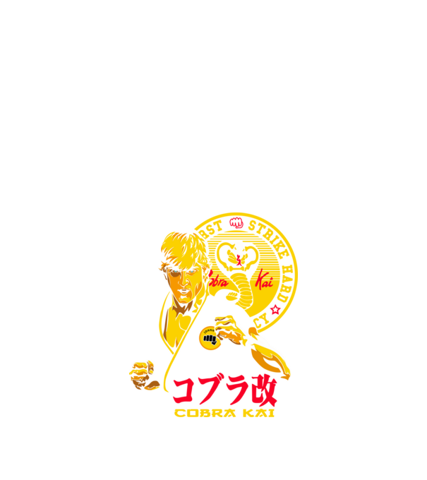 cobra kai poster model negru pe tricou