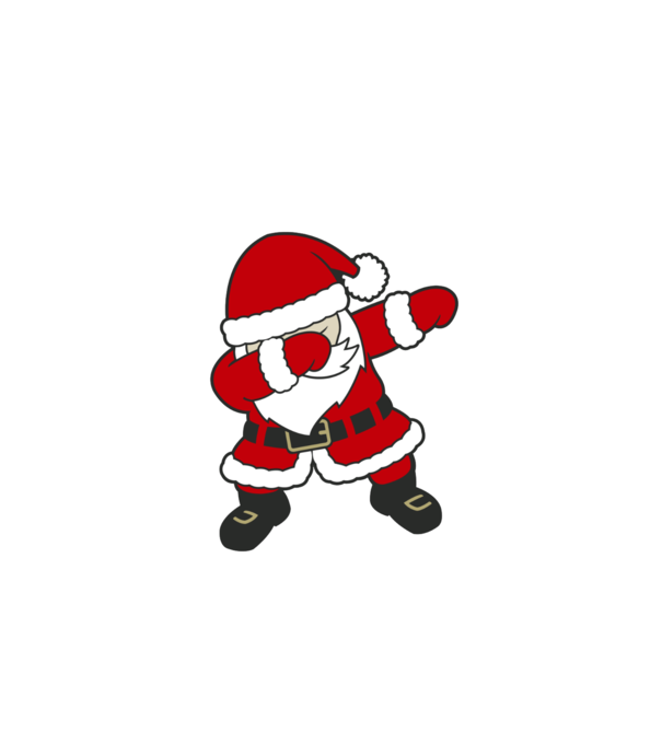 Dabbing Santa model albastru închis pe tricou