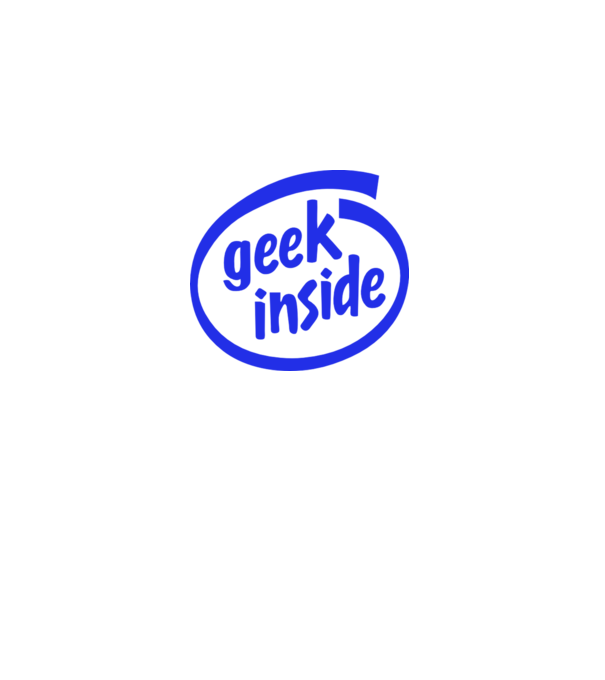 Geek inside model gri pe tricou