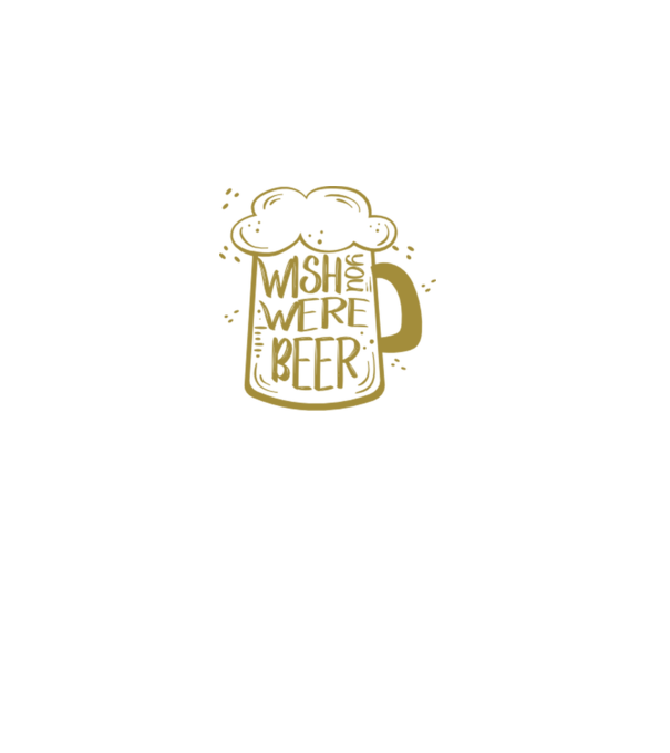 Wish u were beer model negru pe tricou