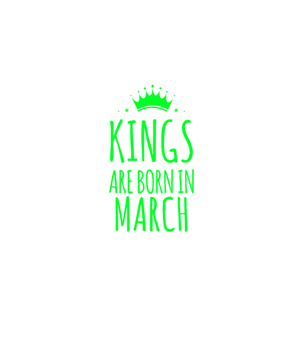 Kings are born in - March model albastru regal pe tricou