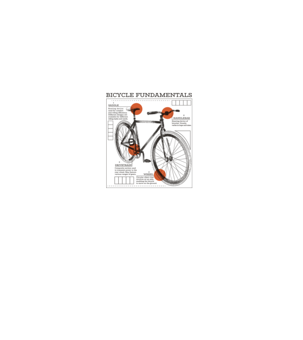 Bicycle fundamentals model gri pe tricou