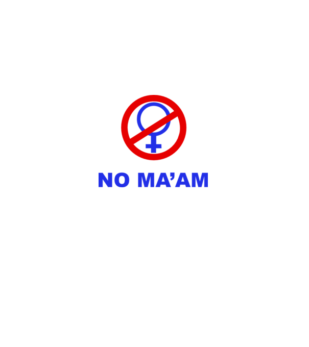 No maam eleje model alb pe tricou