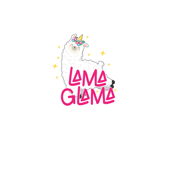 Lama glama model negru pe tricou
