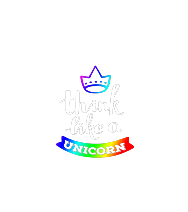 I think like a UNICORN model negru pe tricou