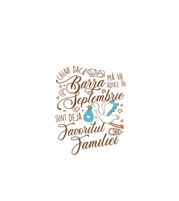 Favoritul familiei SEPTEMBRIE model alb pe tricou