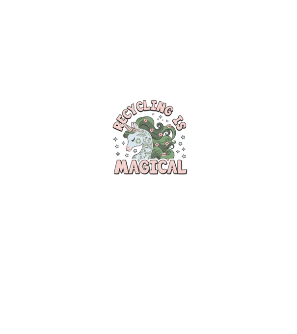 Recycling is magical model negru pe tricou