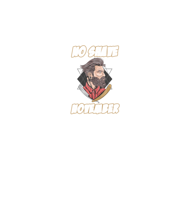 No shave November model negru pe tricou
