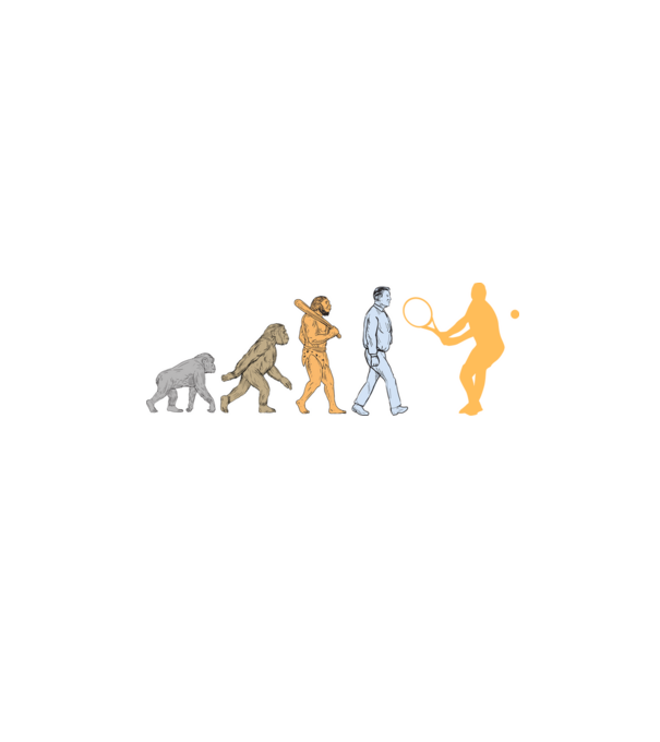 Tennis evolution model negru pe tricou