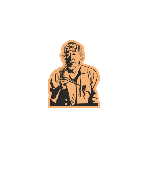 Mister miyagi cobra kai model alb pe tricou