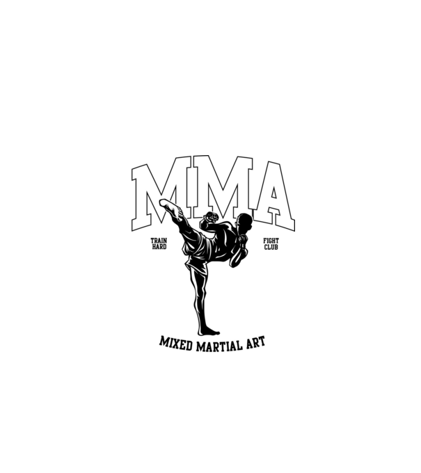 MMA model negru pe tricou