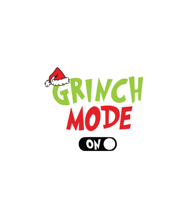 Grinch Mode model alb pe tricou