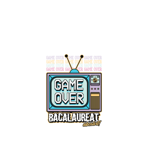 Absolvire retro bacalaureat model negru pe tricou