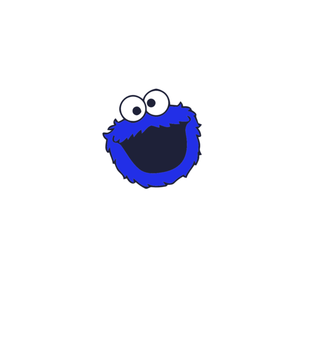 Cookie Monster Face model negru pe tricou