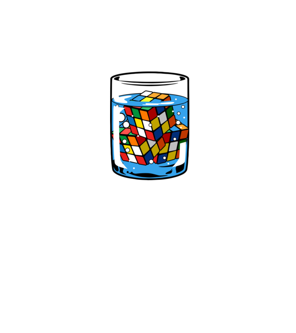 Rubik Ice model alb pe tricou