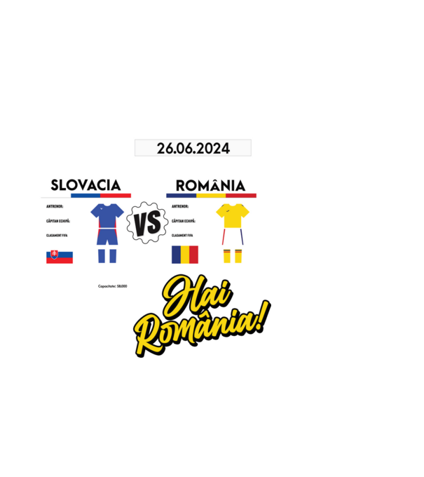 SLO-ROU euro 2024 calendar model alb pe tricou