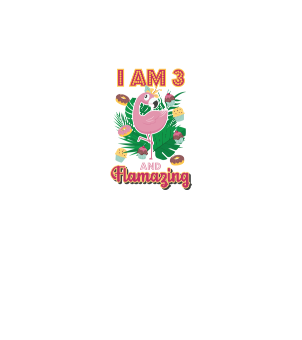 FLAMAZING Birthday 3 Years old model alb pe tricou