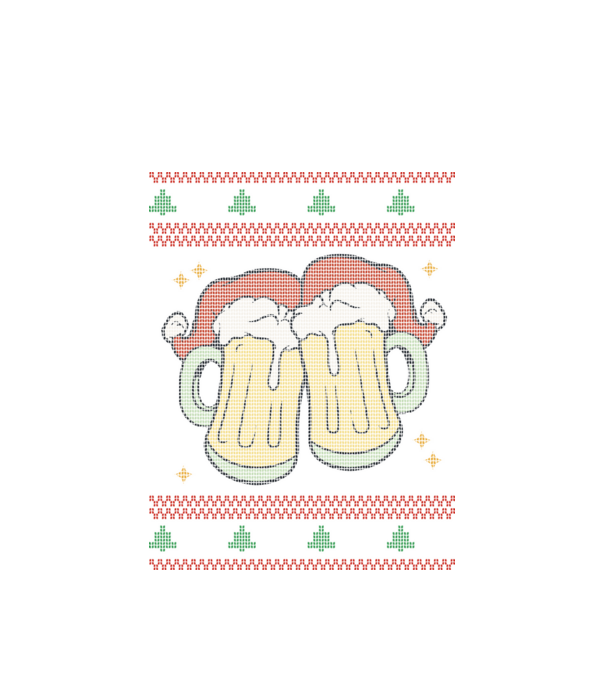 ugly sweater beers model alb pe tricou