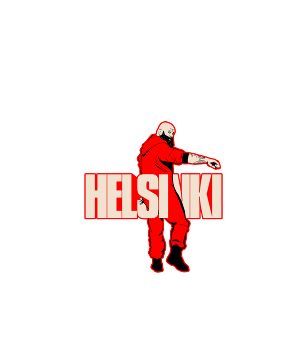 helsinki la casa de papel model negru pe tricou