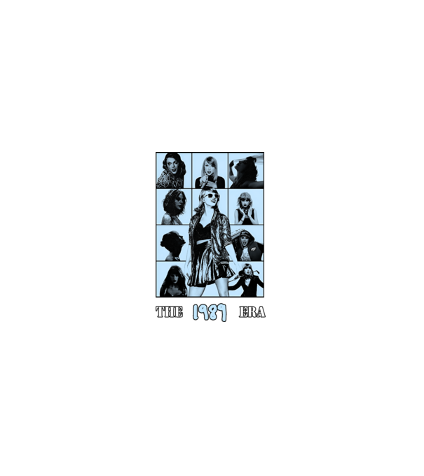 Taylor Swift ERAS blue model negru pe tricou