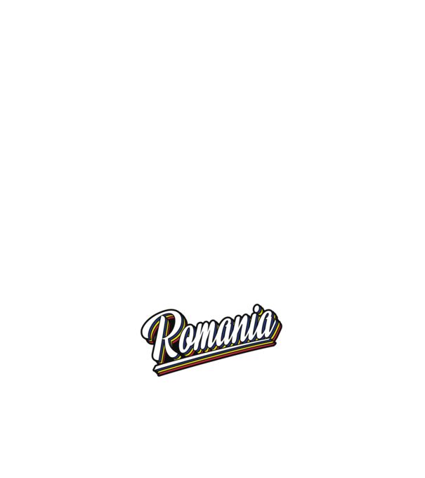 România retro model alb pe tricou