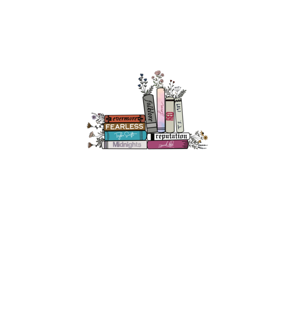 Eras tour books color 2 model alb pe tricou