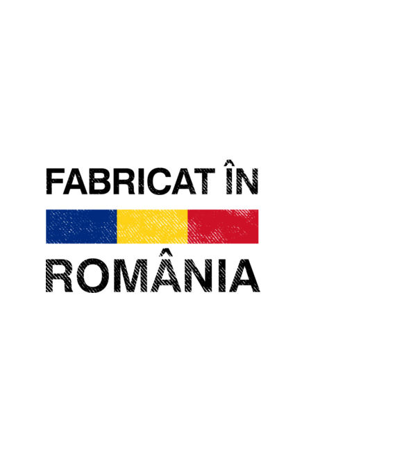 Fabricat în România model albastru deschis pe tricou