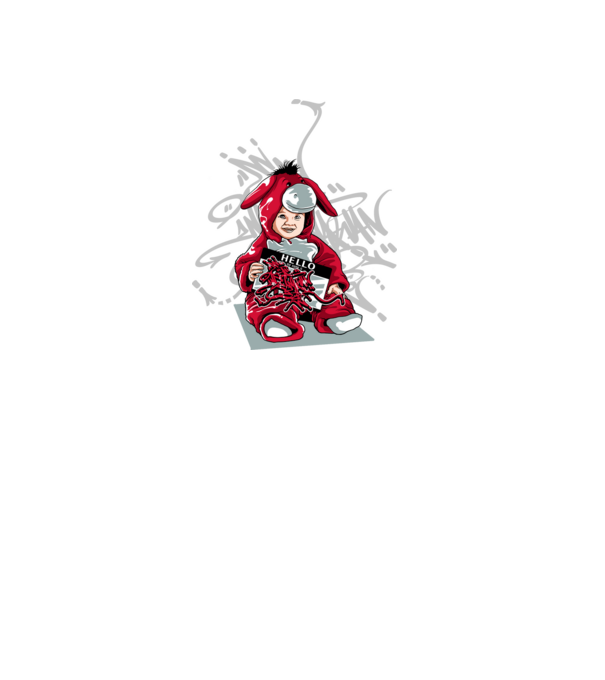 Graffiti model negru pe tricou