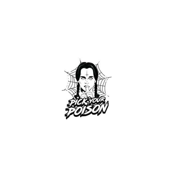 WEDNESDAY Pick your poison model negru pe tricou