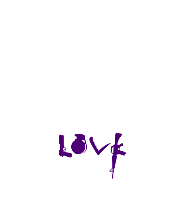 Lovegun model roz deschis pe tricou