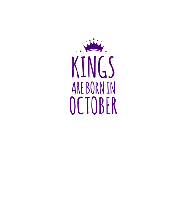 Kings are born in - October model gri pe tricou