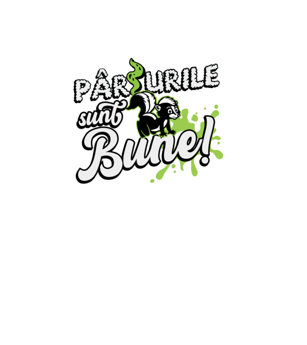 Pârțurile sunt bune model negru pe tricou
