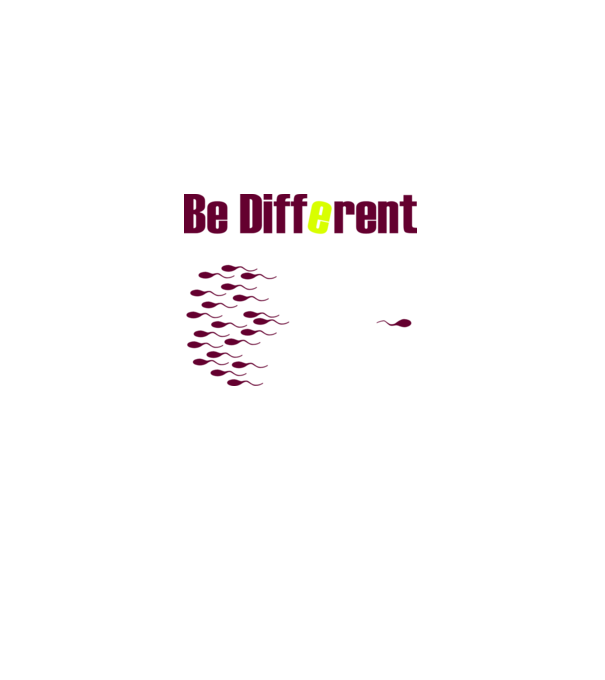 Be Different model negru pe tricou